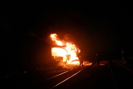Požar teretnog vlaka 06.10.2011